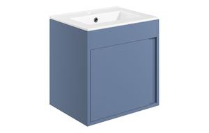 Carina 510mm Wall Hung Unit Inc. Basin - Matt Misty Blue